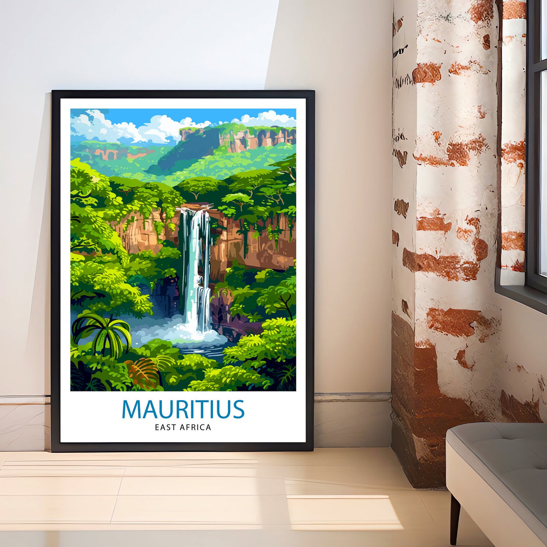 Mauritius Travel Print Mauritius Poster | Mauritius | Mauritius Wall Art | Travel Print | Travel Poster | Mauritius Art | Mauritius Travel