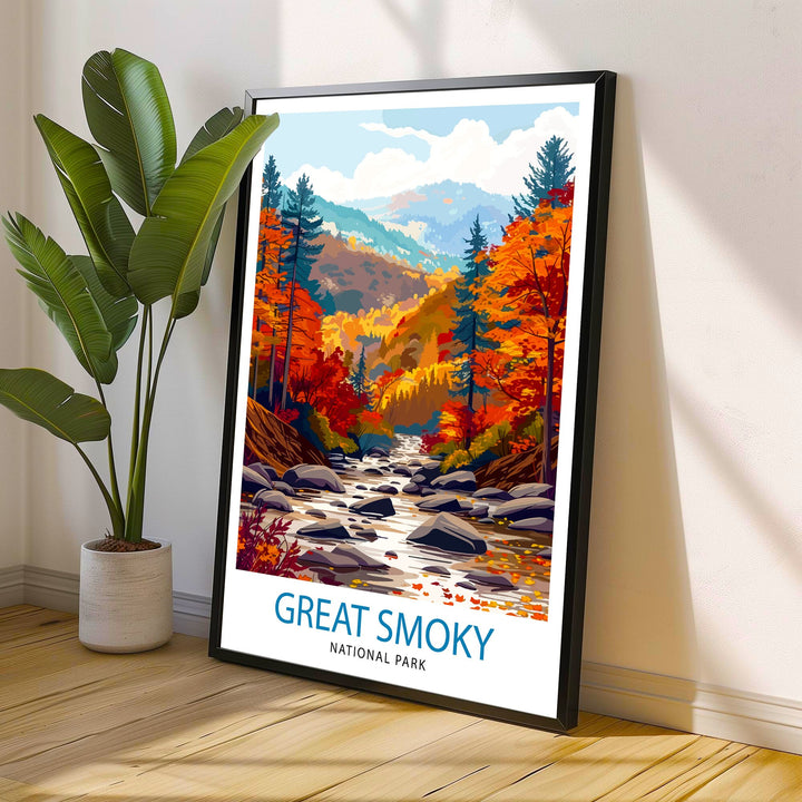 Great Smoky Mountains National Park Travel Print Wall Decor Wall Art Great Smoky Mountains Wall Hanging Home Décor Great Smoky