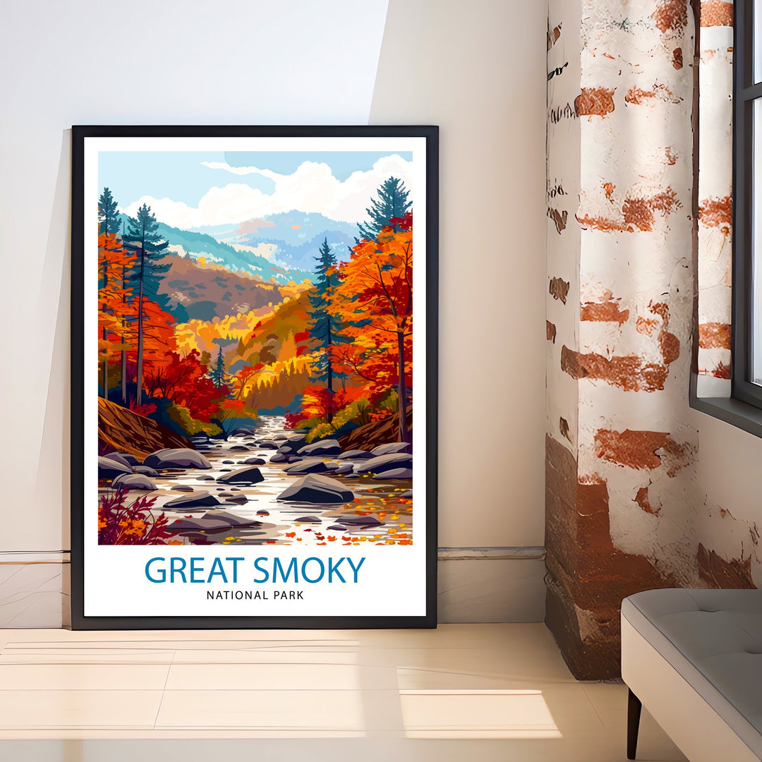 Great Smoky Mountains National Park Travel Print Wall Decor Wall Art Great Smoky Mountains Wall Hanging Home Décor Great Smoky