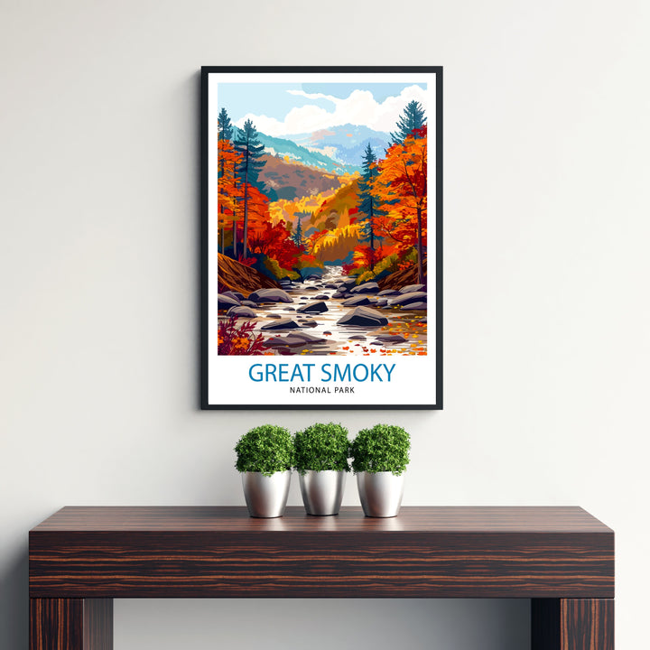 Great Smoky Mountains National Park Travel Print Wall Decor Wall Art Great Smoky Mountains Wall Hanging Home Décor Great Smoky