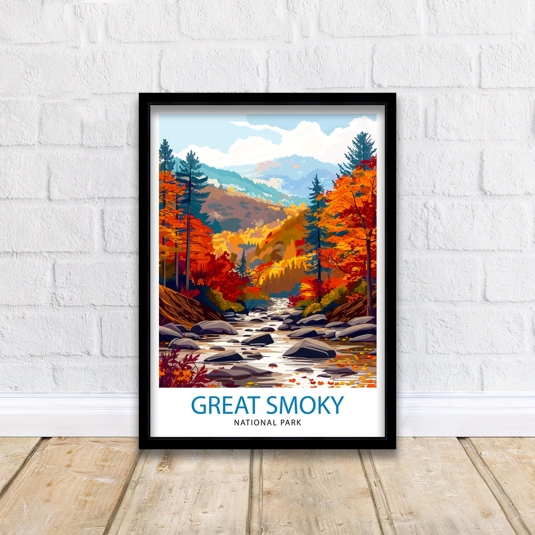 Great Smoky Mountains National Park Travel Print Wall Decor Wall Art Great Smoky Mountains Wall Hanging Home Décor Great Smoky