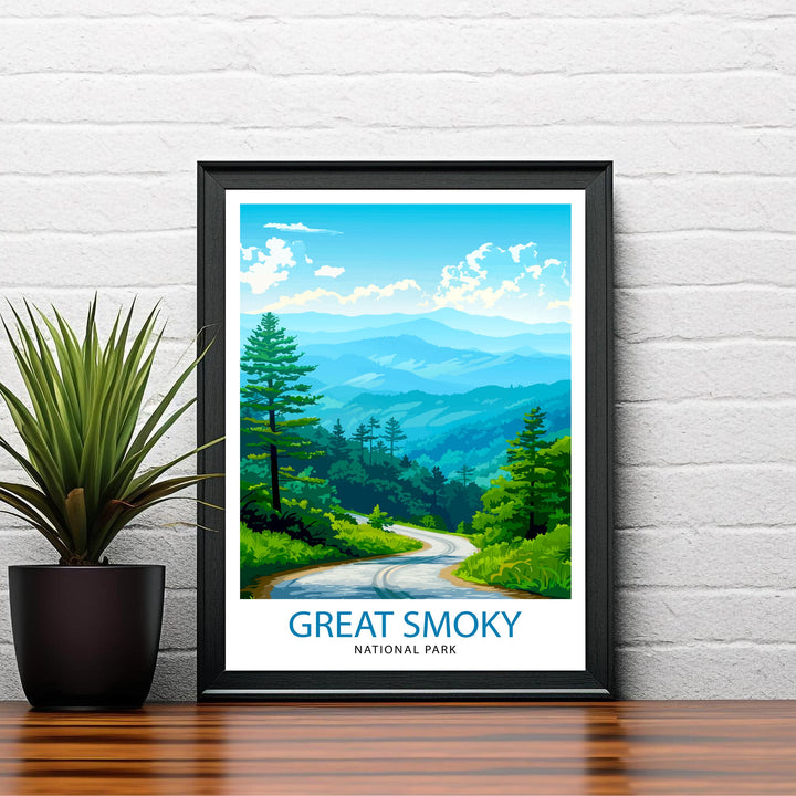 Great Smoky Mountains National Park Travel Print Wall Decor Wall Art Great Smoky Mountains Wall Hanging Home Décor Great Smoky