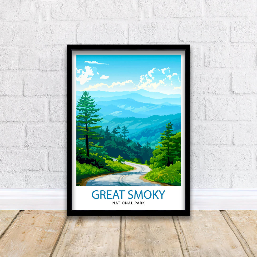 Great Smoky Mountains National Park Travel Print Wall Decor Wall Art Great Smoky Mountains Wall Hanging Home Décor Great Smoky