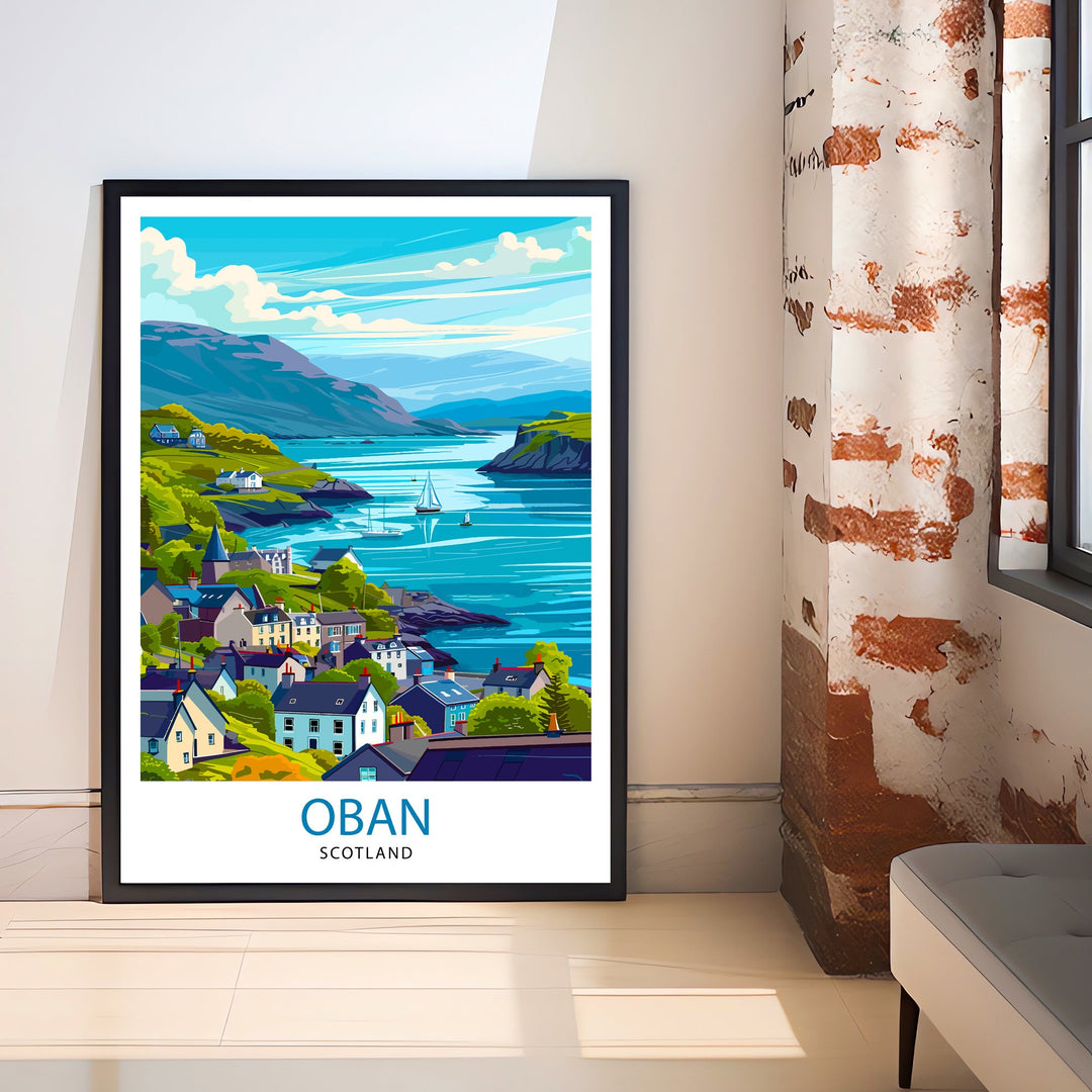 Oban Scotland Travel Print Wall Decor Wall Art Oban Wall Hanging Home Décor Oban Gift Art Lovers Scotland Art Lover Gift Print Art