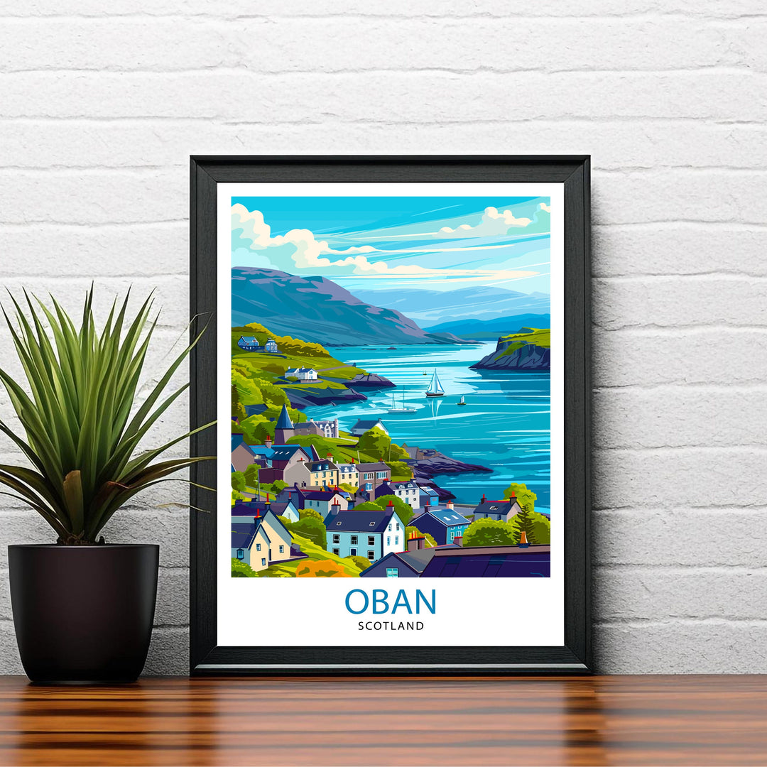 Oban Scotland Travel Print Wall Decor Wall Art Oban Wall Hanging Home Décor Oban Gift Art Lovers Scotland Art Lover Gift Print Art