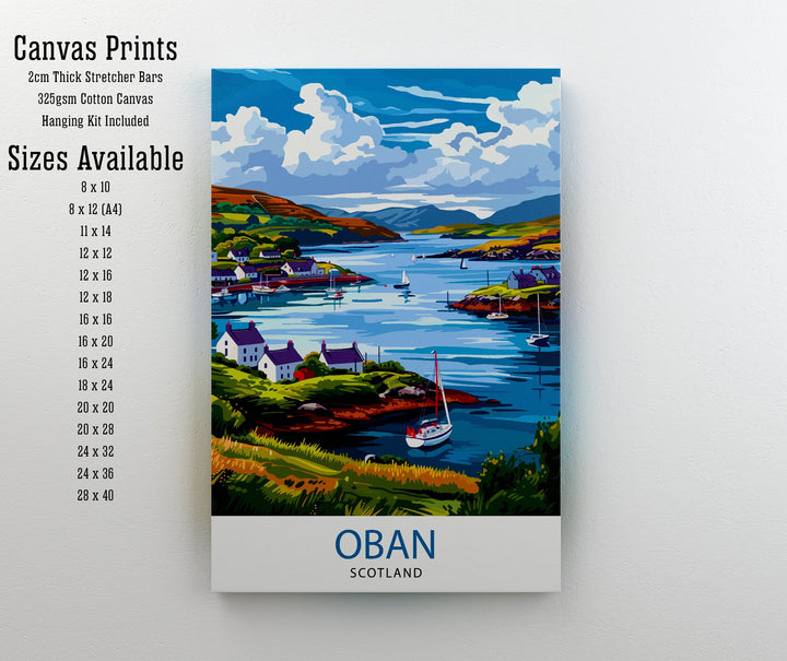 Oban Scotland Travel Print Wall Decor Wall Art Oban Wall Hanging Home Décor Oban Gift Art Lovers Scotland Art Lover Gift Print Art