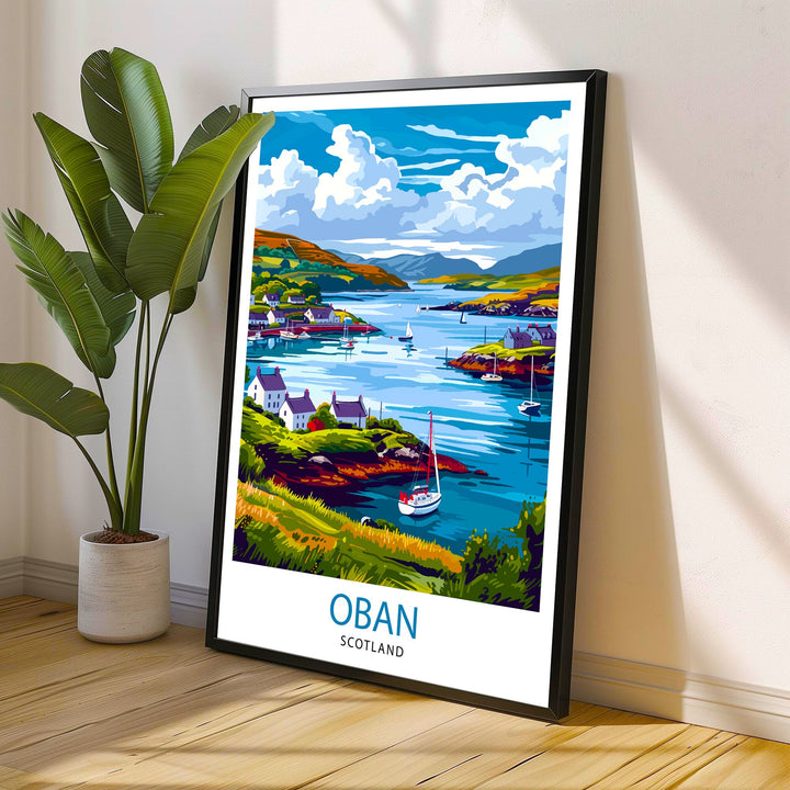 Oban Scotland Travel Print Wall Decor Wall Art Oban Wall Hanging Home Décor Oban Gift Art Lovers Scotland Art Lover Gift Print Art