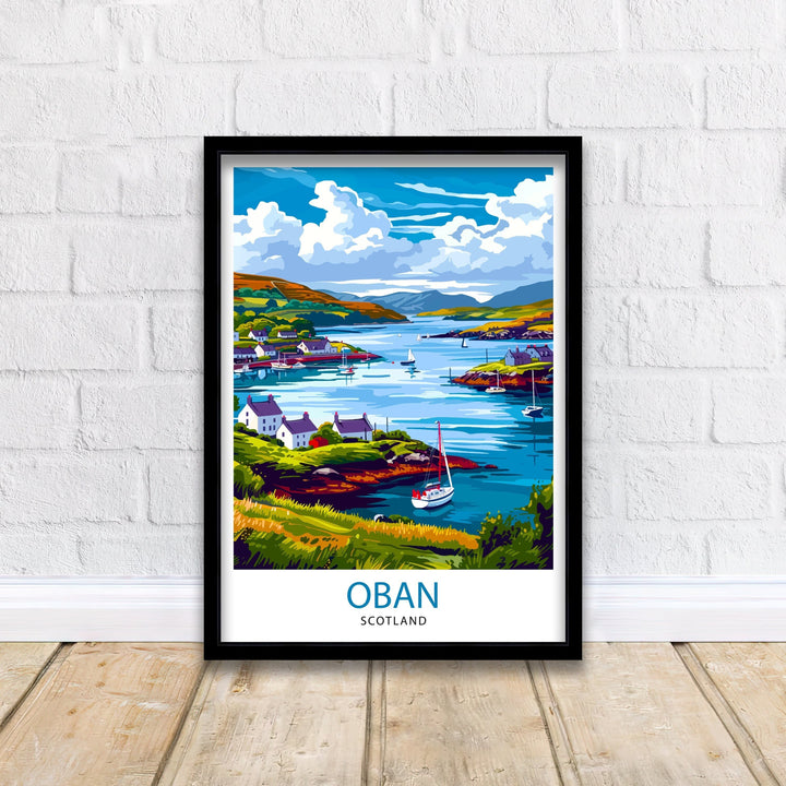 Oban Scotland Travel Print Wall Decor Wall Art Oban Wall Hanging Home Décor Oban Gift Art Lovers Scotland Art Lover Gift Print Art