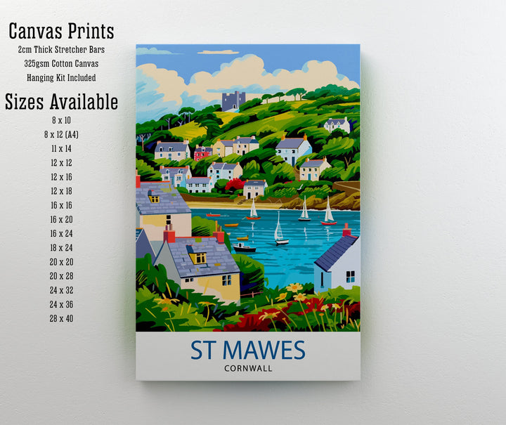 St Mawes Cornwall Travel Print Wall Decor Wall Art St Mawes Wall Hanging Home Décor St Mawes Gift Art Lovers UK Art Lover Gift Print