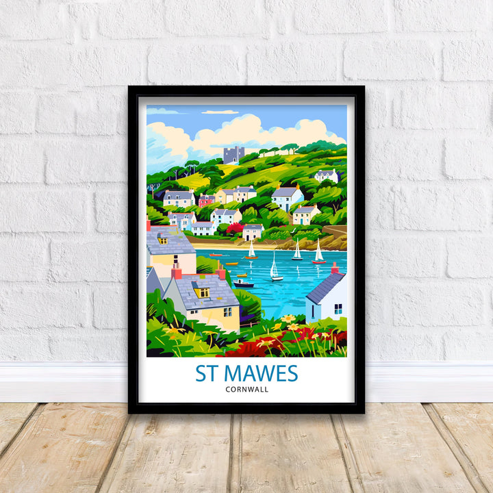 St Mawes Cornwall Travel Poster