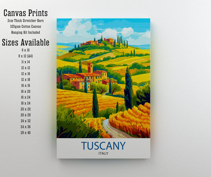 Tuscany Italy Travel Print Wall Decor Wall Art Tuscany Wall Hanging Home Décor Tuscany Gift Art Lovers Italy Art Lover Gift Print Art