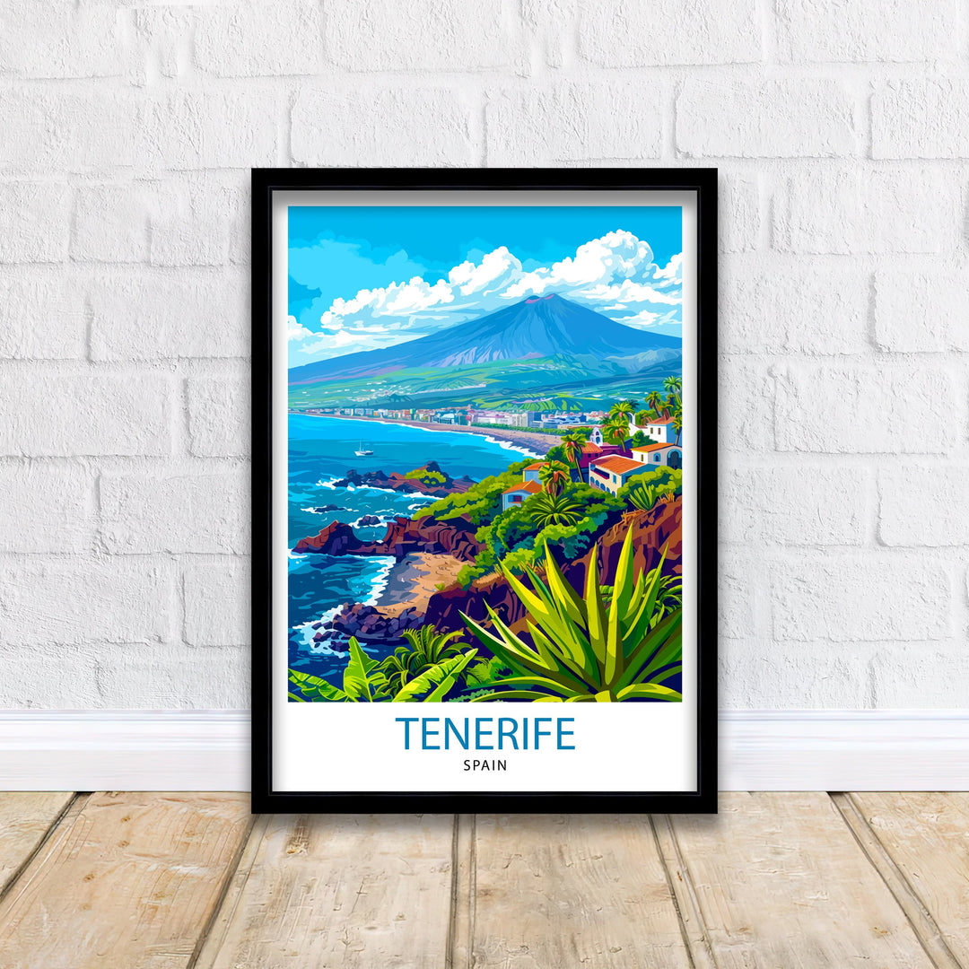 Tenerife Spain Travel Print Tenerife Wall Decor Tenerife Home Living Decor Tenerife Illustration Travel Poster Gift For Tenerife Spain Home