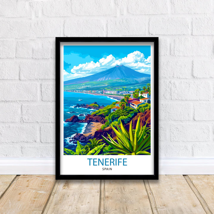 Tenerife Spain Travel Print Tenerife Wall Decor Tenerife Home Living Decor Tenerife Illustration Travel Poster Gift For Tenerife Spain Home