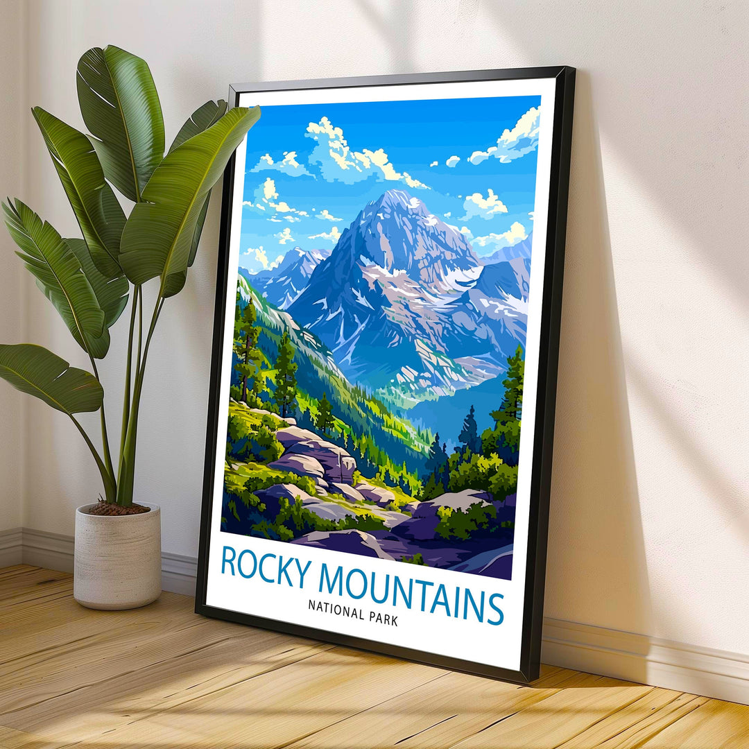 Rocky Mountain National Park Travel Print Wall Decor Wall Art Rocky Mountain Wall Hanging Home Décor Rocky Mountain Gift Art