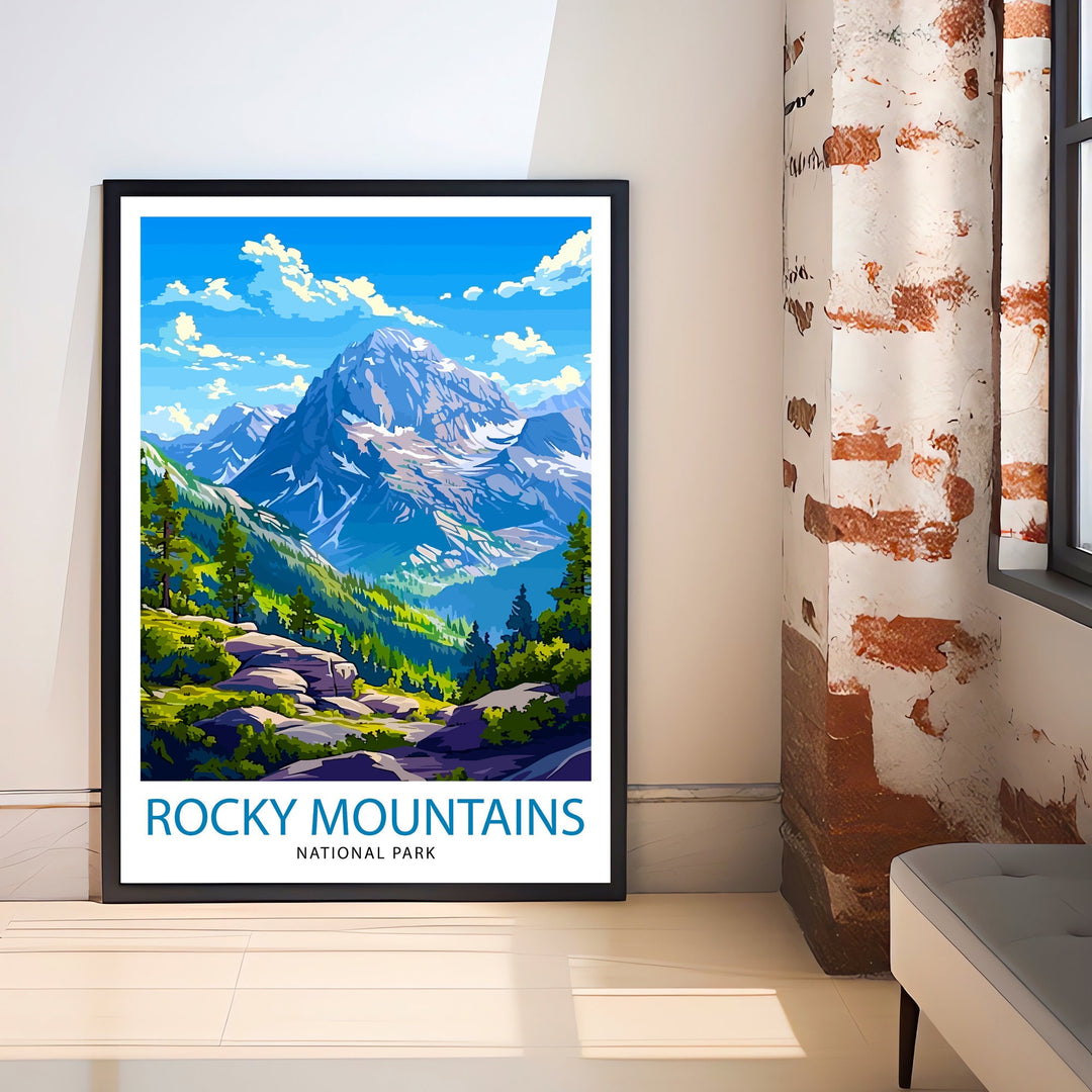 Rocky Mountain National Park Travel Print Wall Decor Wall Art Rocky Mountain Wall Hanging Home Décor Rocky Mountain Gift Art