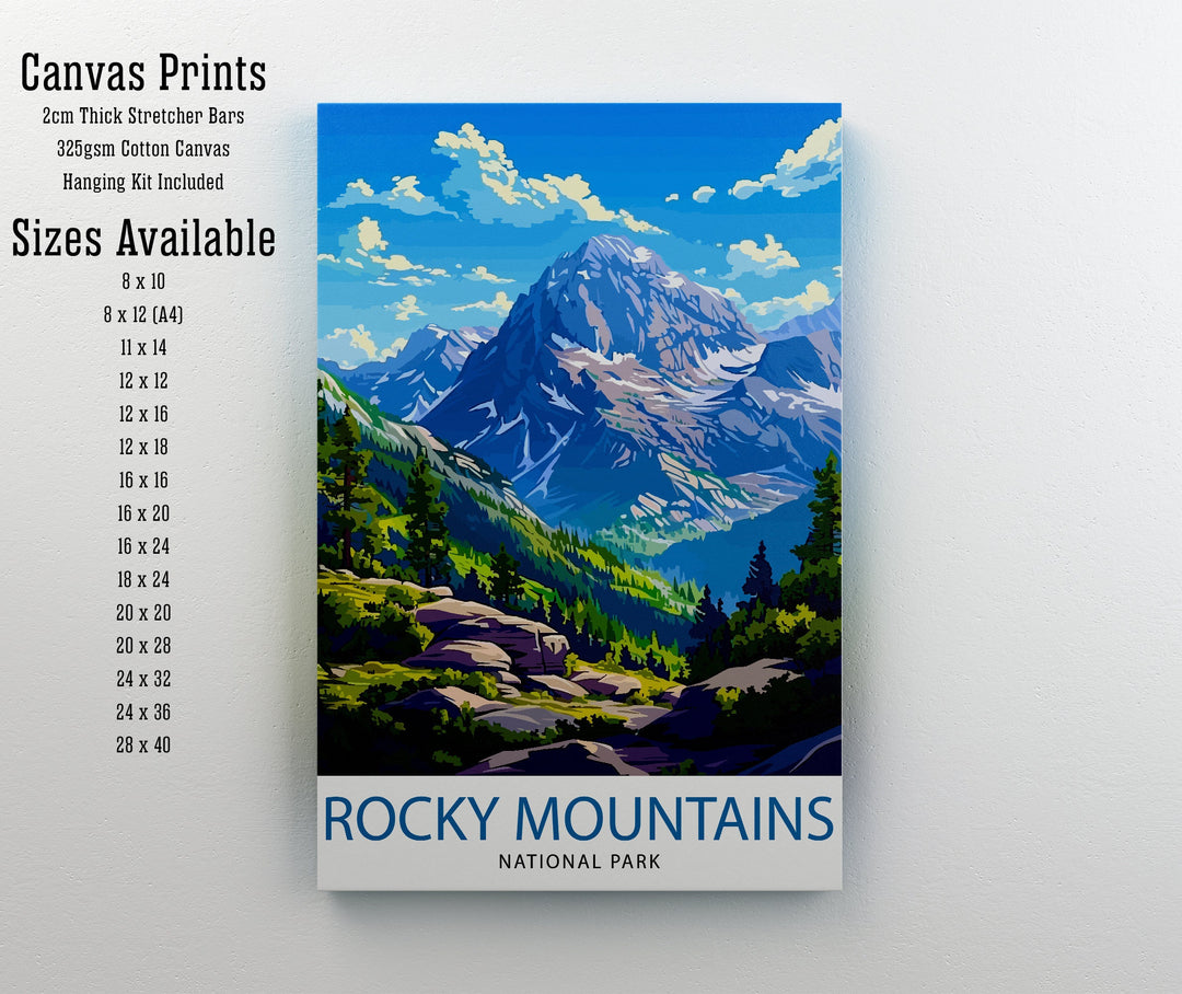 Rocky Mountain National Park Travel Print Wall Decor Wall Art Rocky Mountain Wall Hanging Home Décor Rocky Mountain Gift Art