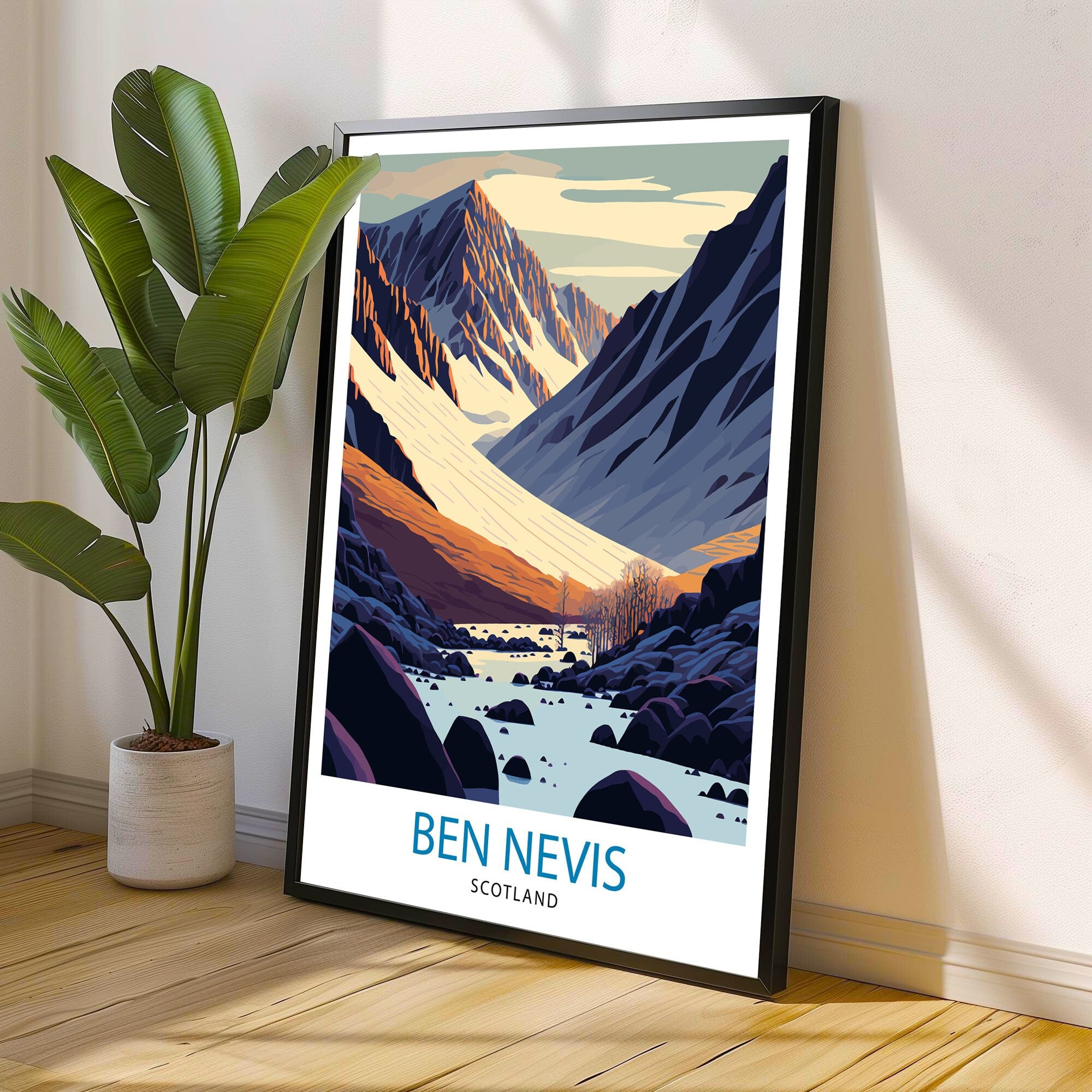 Ben Nevis Scotland Print, Scottish Highlands Wall Art