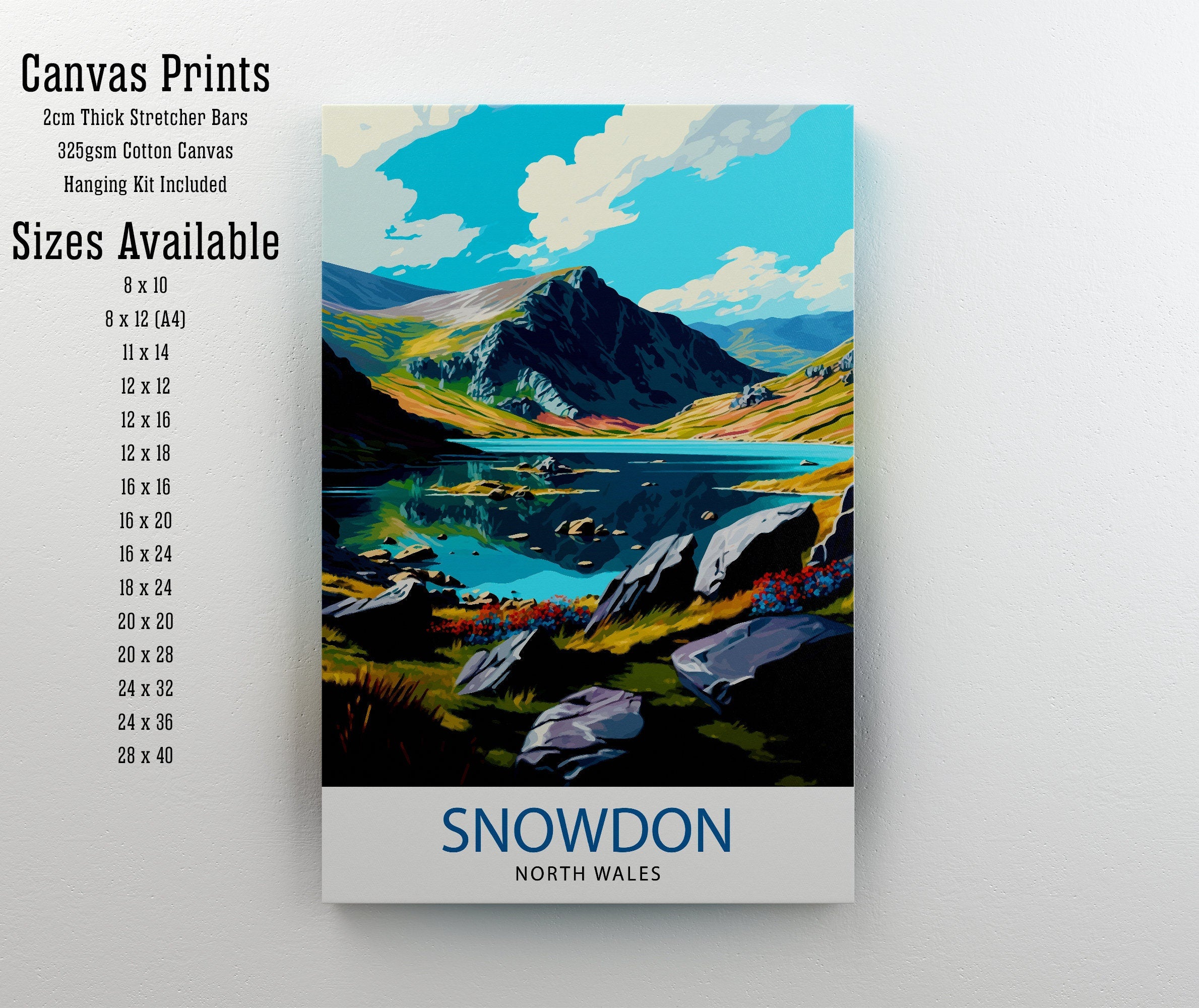 Snowdonia National Park Art Print | Wales Travel Poster