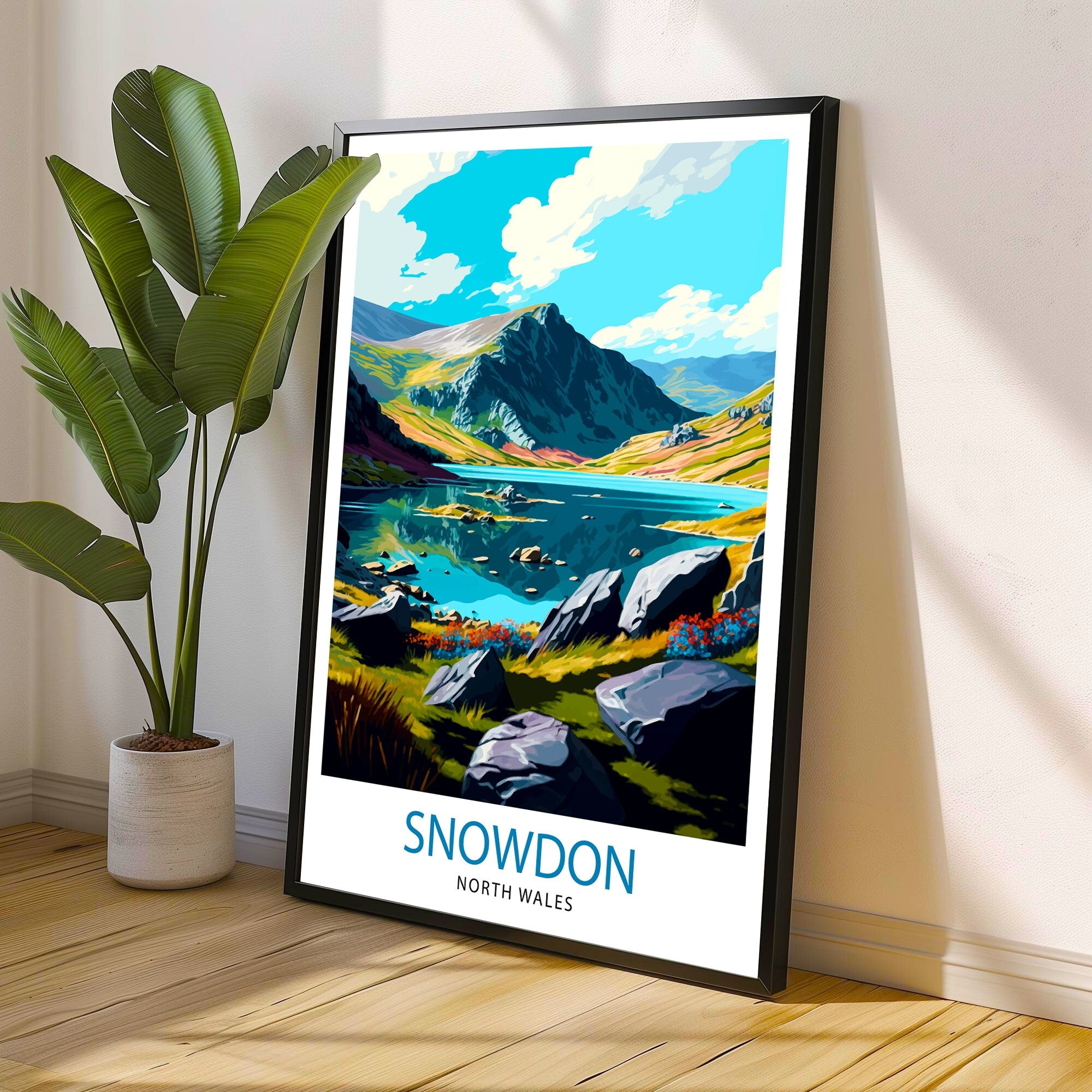 Snowdonia National Park Art Print | Wales Travel Poster