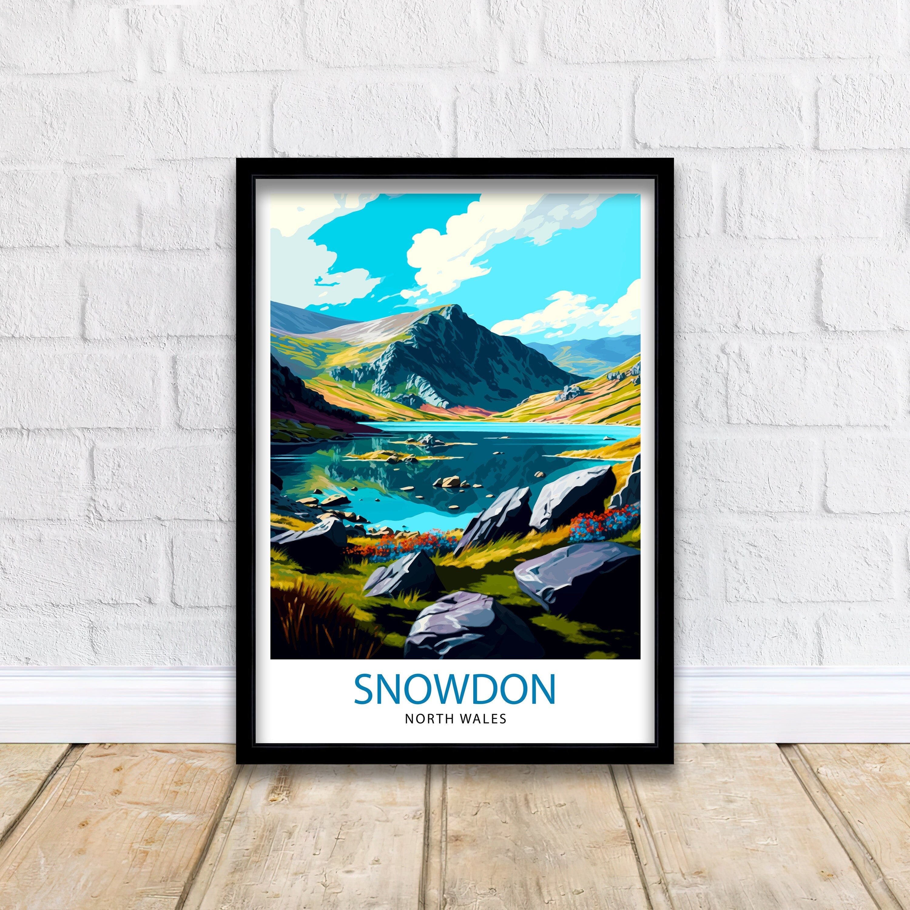 Snowdonia National Park Art Print | Wales Travel Poster