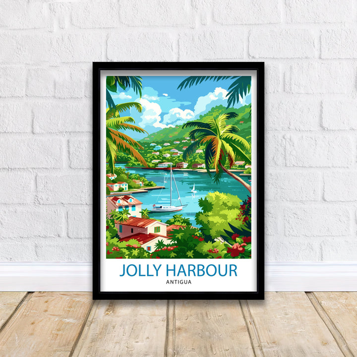 Jolly Harbour Antigua Travel Print Wall Decor Wall Art Jolly Harbour Wall Hanging Home Décor Jolly Harbour Gift Art Lovers Antigua Art Lover