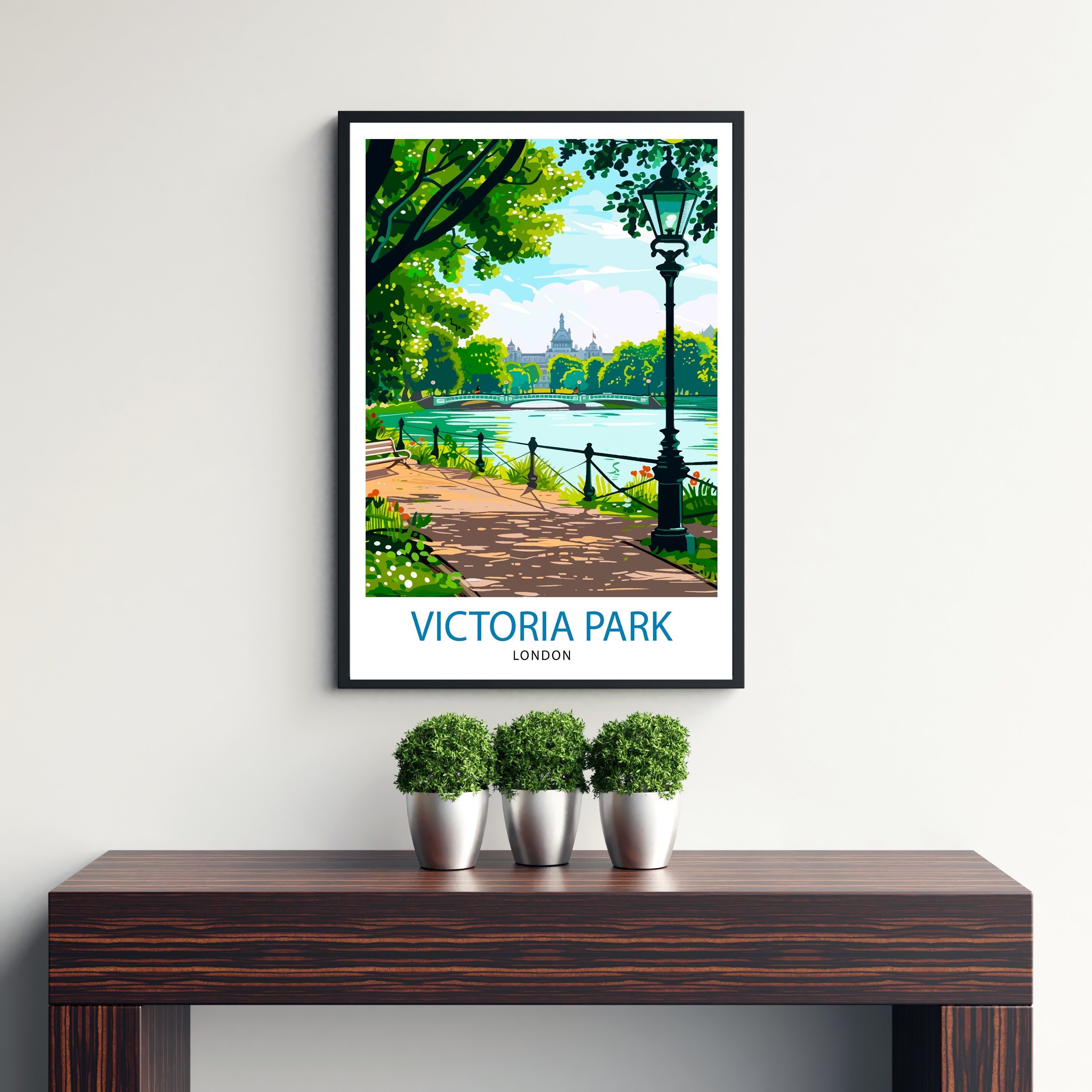 Victoria Park London Travel Print Wall Decor Wall Art Victoria Park Wall Hanging Home Décor Victoria Park Gift Art Lovers UK Art Lover Gift