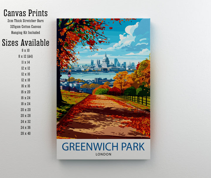 Greenwich Park London Travel Print Wall Decor Wall Art Greenwich Park Wall Hanging Home Décor Greenwich Park Gift Art Lovers UK Art Lover