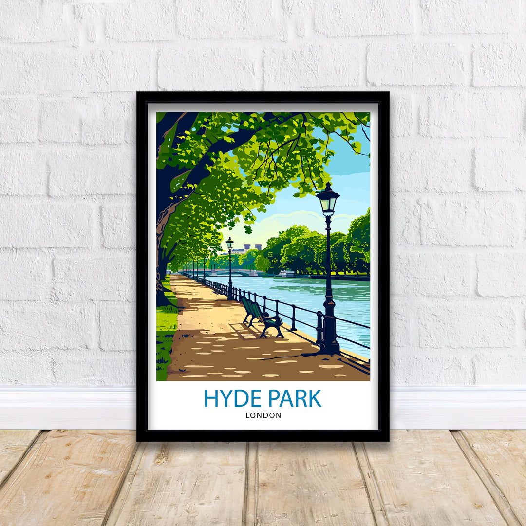 Hyde Park London Travel Poster