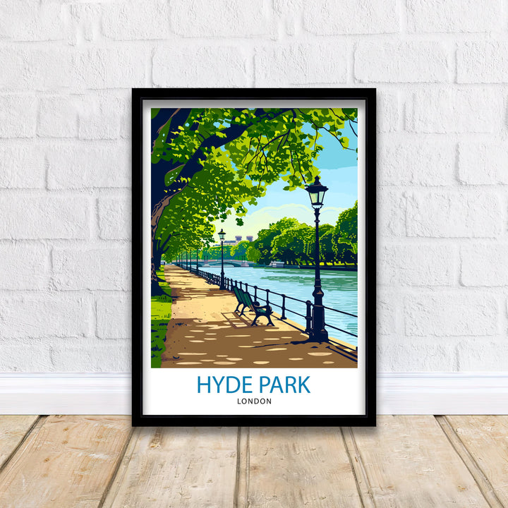 Hyde Park London Travel Print Wall Decor Wall Art Hyde Park Wall Hanging Home Décor Hyde Park Gift Art Lovers UK Art Lover Gift Print Art