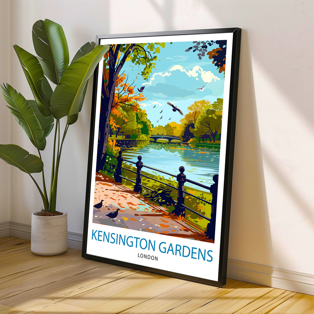 Kensington Gardens London Travel Print Wall Decor Wall Art Kensington Gardens Wall Hanging Home Décor Kensington Gardens Gift Art Lovers UK