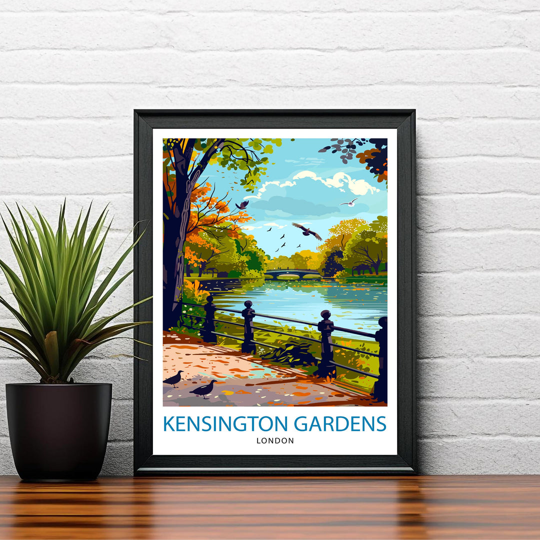 Kensington Gardens London Travel Print Wall Decor Wall Art Kensington Gardens Wall Hanging Home Décor Kensington Gardens Gift Art Lovers UK