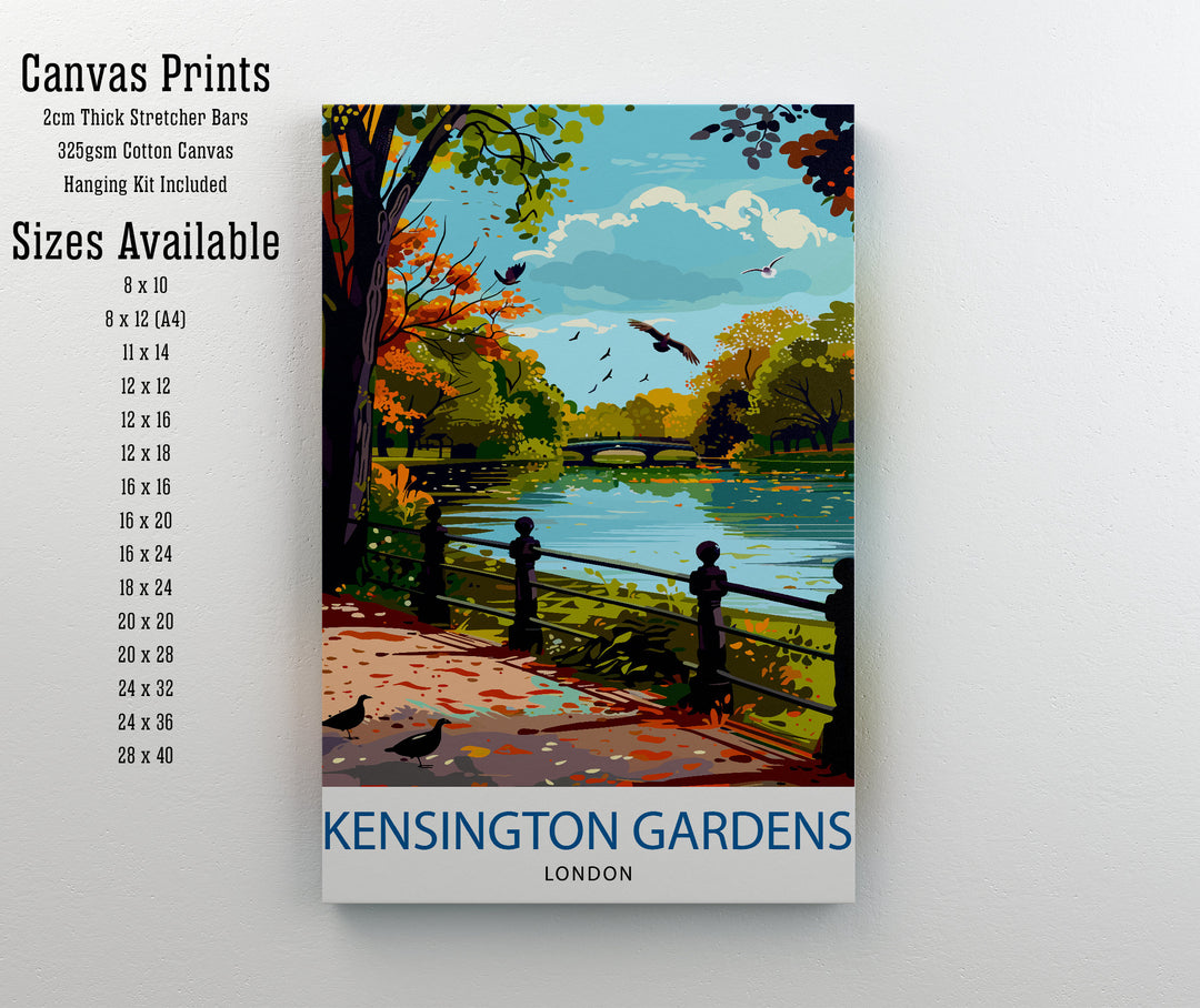 Kensington Gardens London Travel Print Wall Decor Wall Art Kensington Gardens Wall Hanging Home Décor Kensington Gardens Gift Art Lovers UK