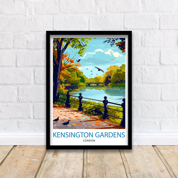 Kensington Gardens London Travel Print Wall Decor Wall Art Kensington Gardens Wall Hanging Home Décor Kensington Gardens Gift Art Lovers UK