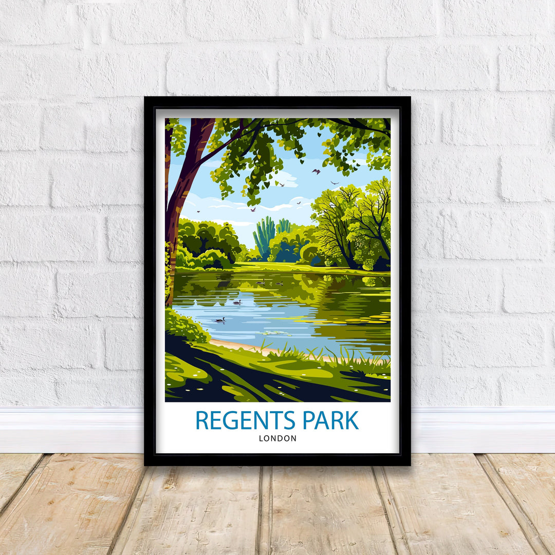 Regent's Park London Travel Poster