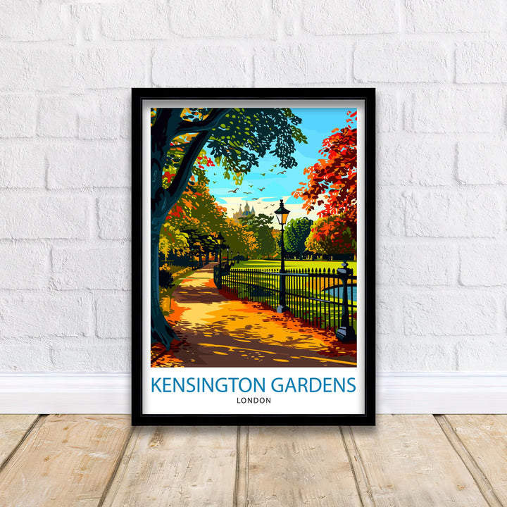 Kensington Gardens London Travel Print Wall Decor Wall Art Kensington Gardens Wall Hanging Home Décor Kensington Gardens Gift Art Lovers UK