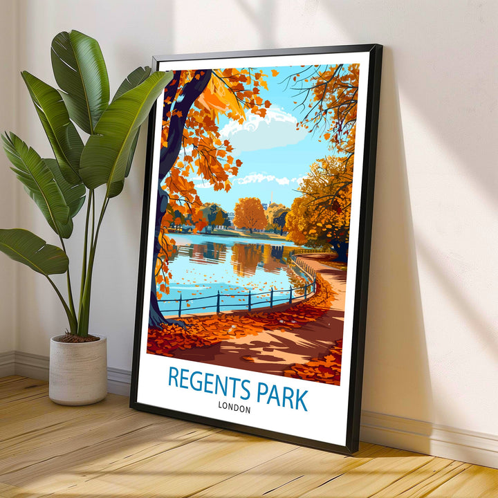 Regent's Park London Travel Poster