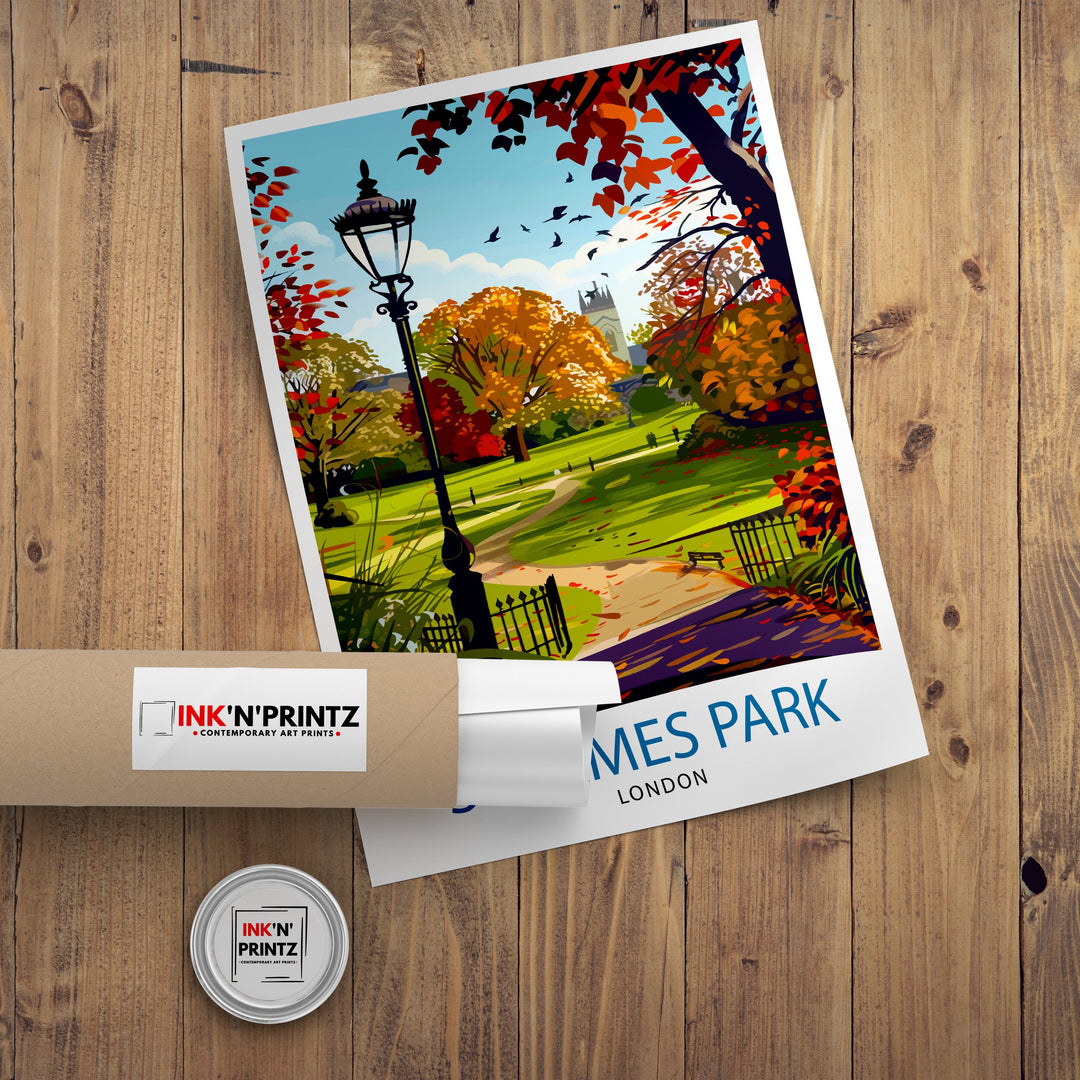 St James's Park London Travel Print Wall Decor Wall Art St James's Park Wall Hanging Home Décor St James's Park Gift Art Lovers UK