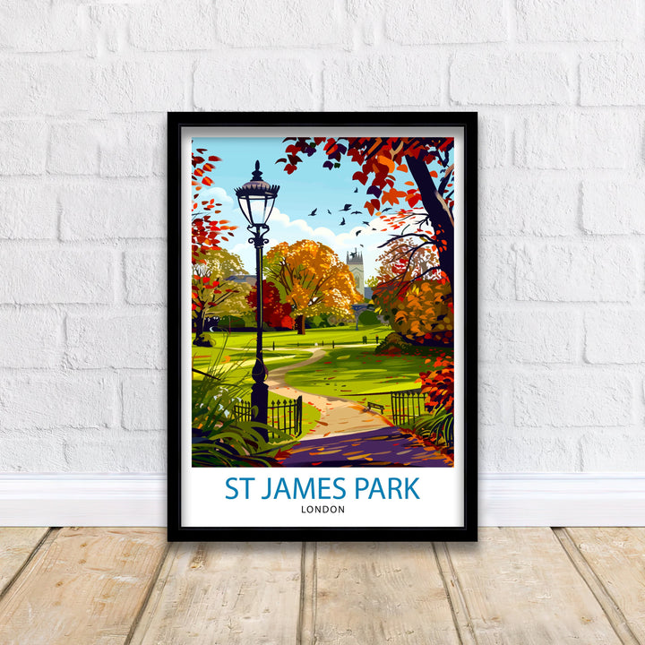 St James's Park London Travel Print Wall Decor Wall Art St James's Park Wall Hanging Home Décor St James's Park Gift Art Lovers UK