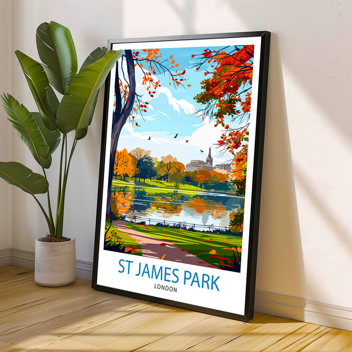 St James's Park London Travel Print Wall Decor Wall Art St James's Park Wall Hanging Home Décor St James's Park Gift Art Lovers UK