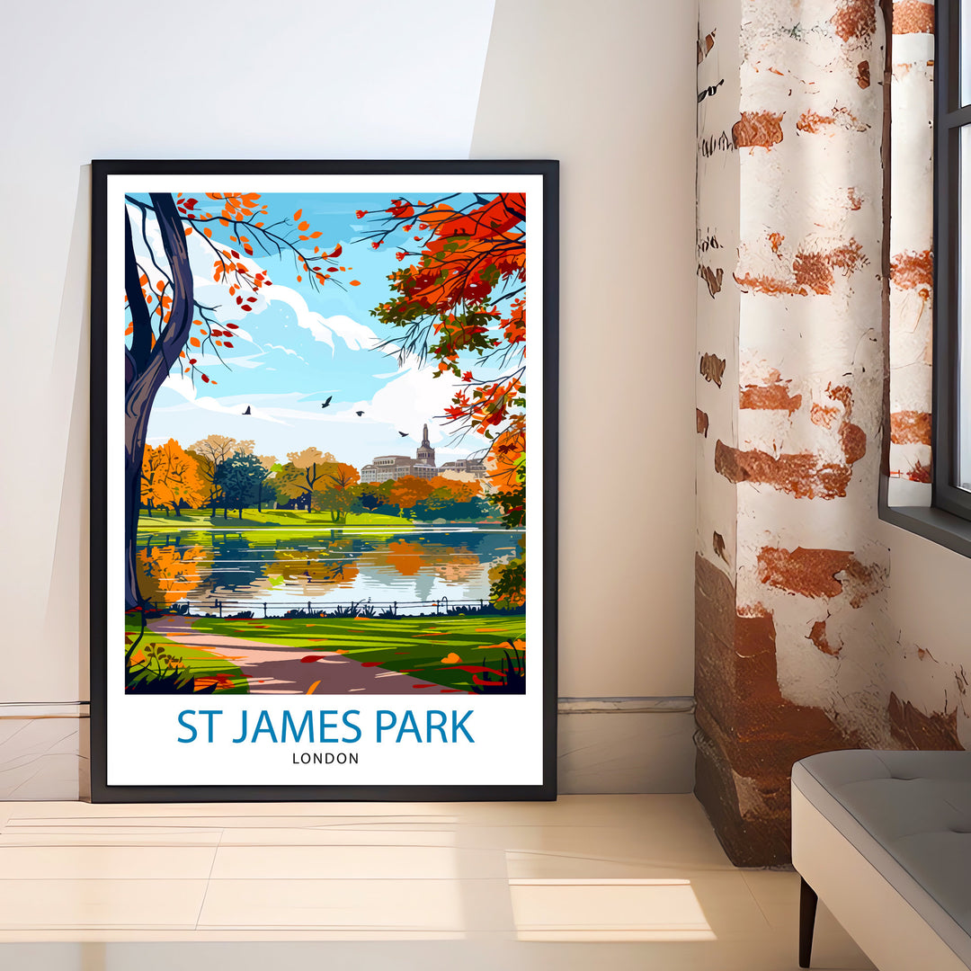 St James's Park London Travel Print Wall Decor Wall Art St James's Park Wall Hanging Home Décor St James's Park Gift Art Lovers UK