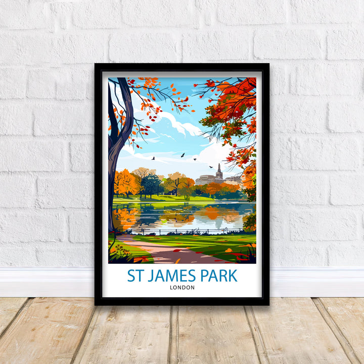 St James's Park London Travel Print Wall Decor Wall Art St James's Park Wall Hanging Home Décor St James's Park Gift Art Lovers UK