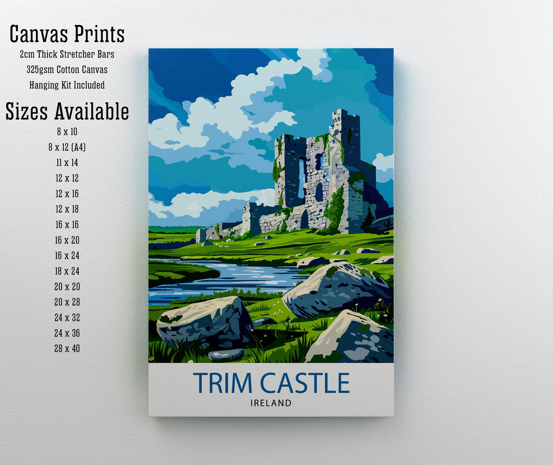 Trim Castle Ireland Travel Poster