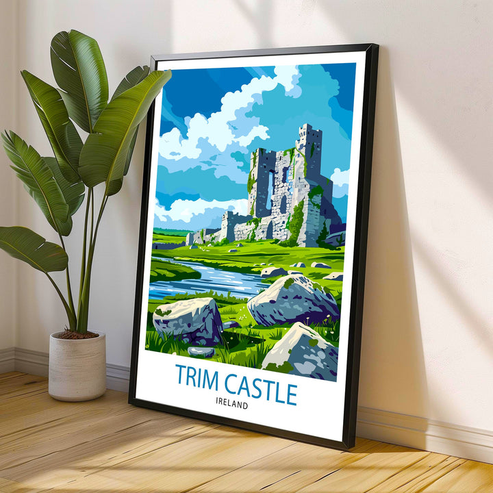 Trim Castle Ireland Travel Poster