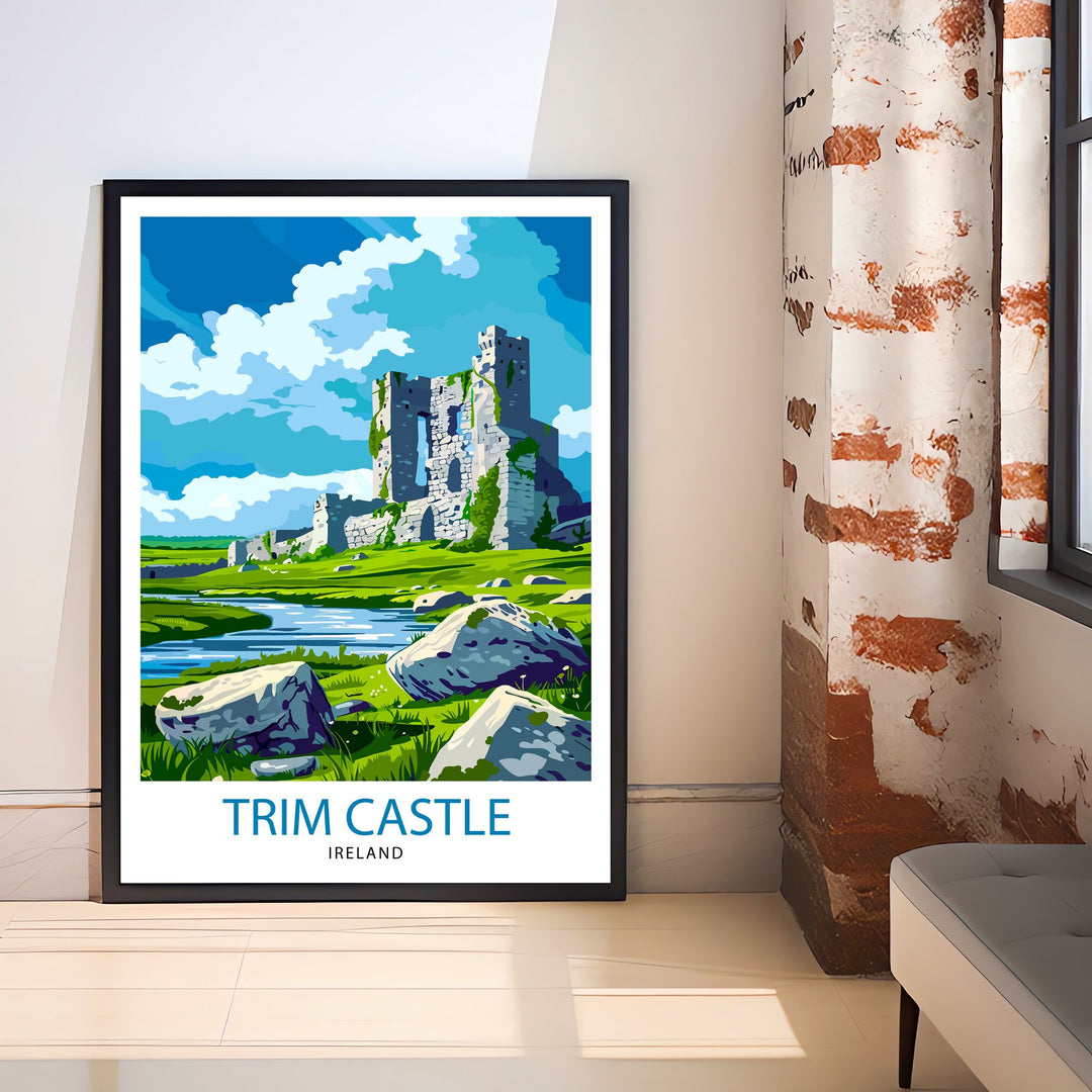 Trim Castle Ireland Travel Print Wall Decor Wall Art Trim Castle Wall Hanging Home Décor Trim Castle Gift Art Lovers Ireland Art Lover