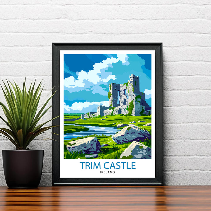 Trim Castle Ireland Travel Print Wall Decor Wall Art Trim Castle Wall Hanging Home Décor Trim Castle Gift Art Lovers Ireland Art Lover