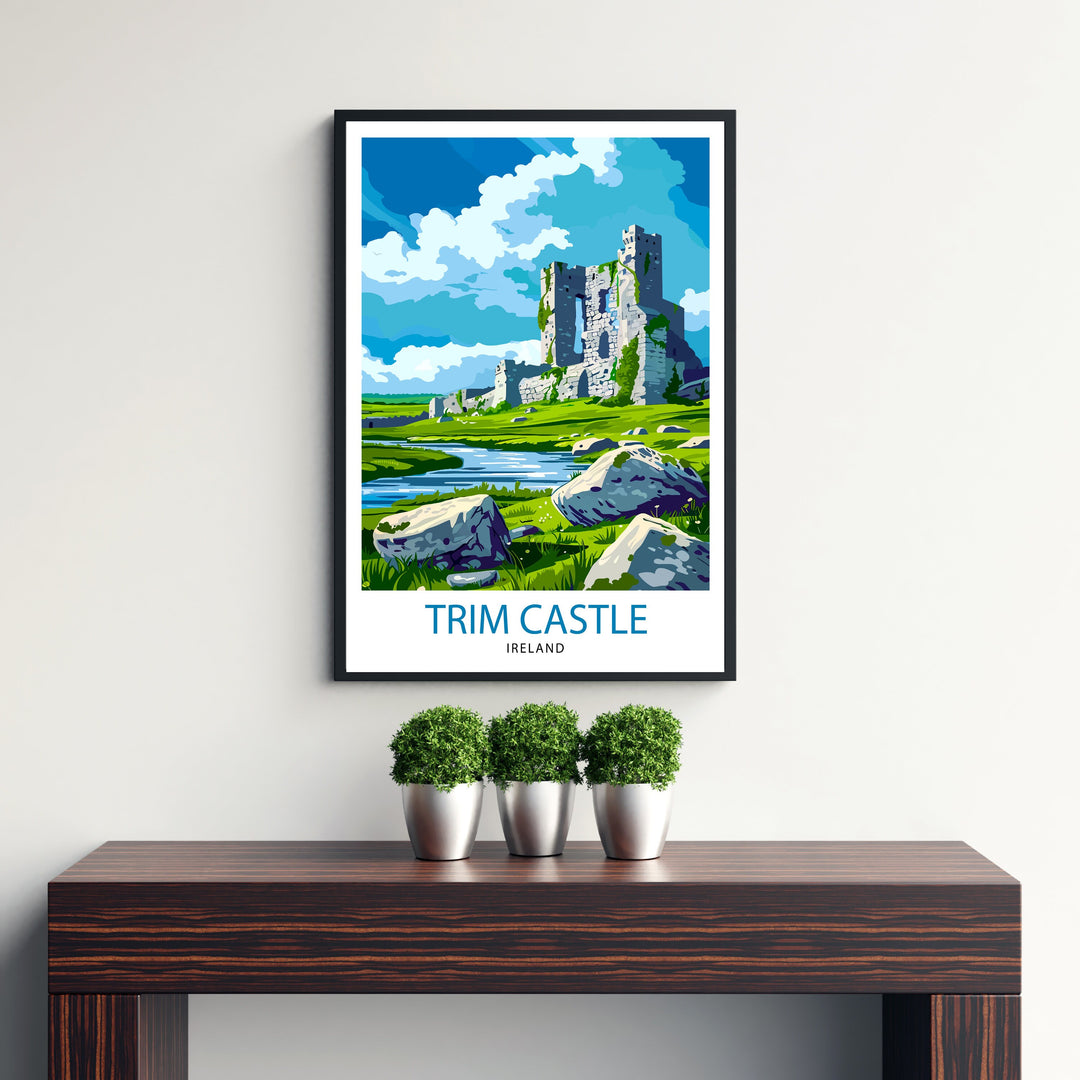 Trim Castle Ireland Travel Poster