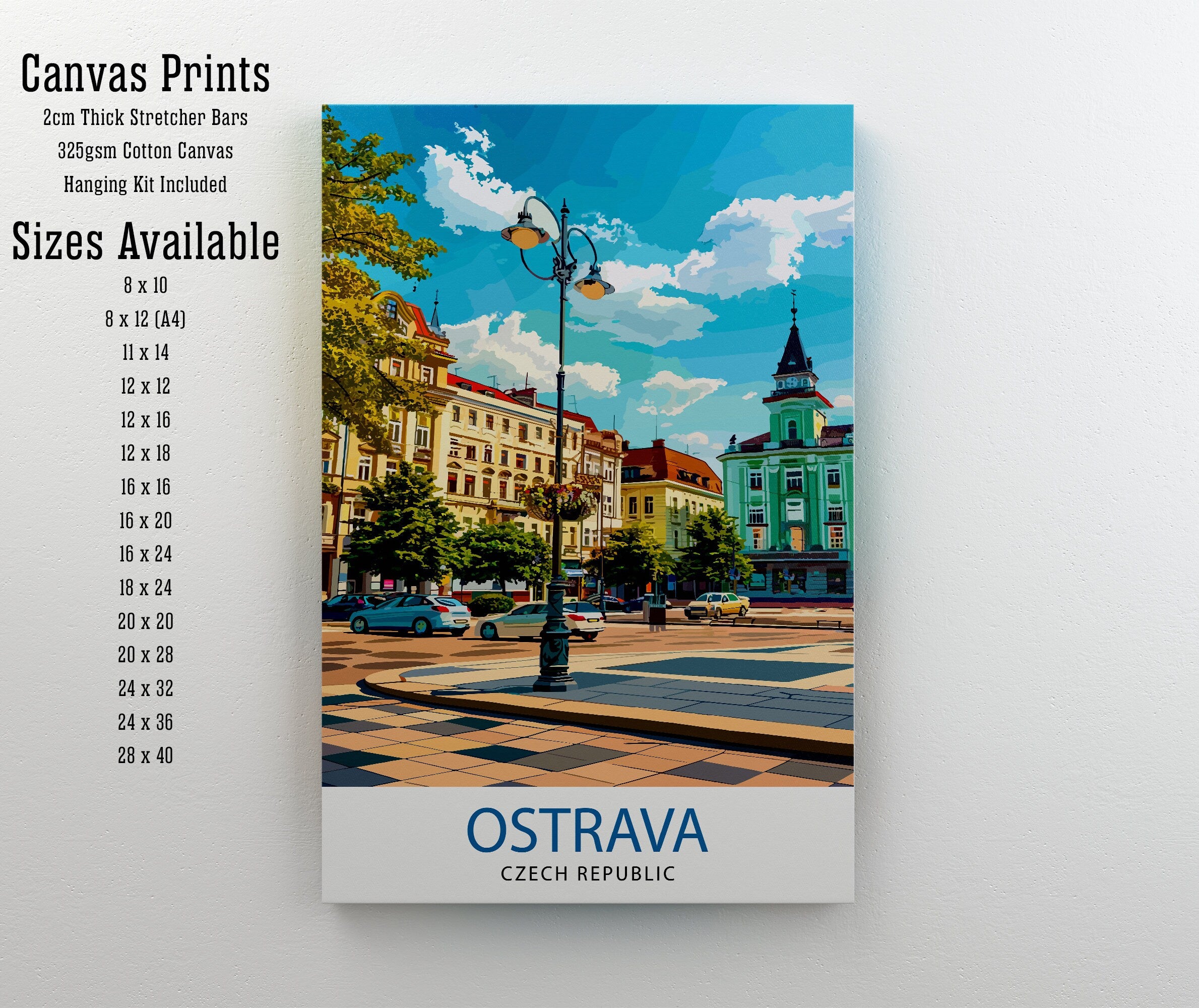 Ostrava Czech Republic Travel Print Wall Decor Wall Art Ostrava Wall Hanging Home Décor Ostrava Gift Art Lovers Czech Republic Art Lover