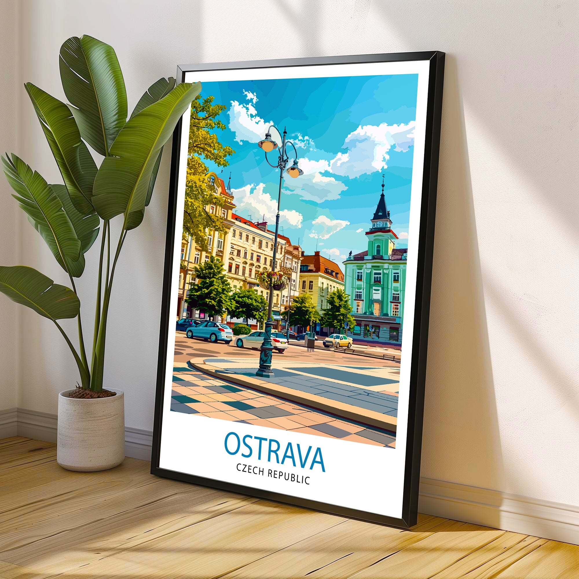 Ostrava Czech Republic Travel Print Wall Decor Wall Art Ostrava Wall Hanging Home Décor Ostrava Gift Art Lovers Czech Republic Art Lover