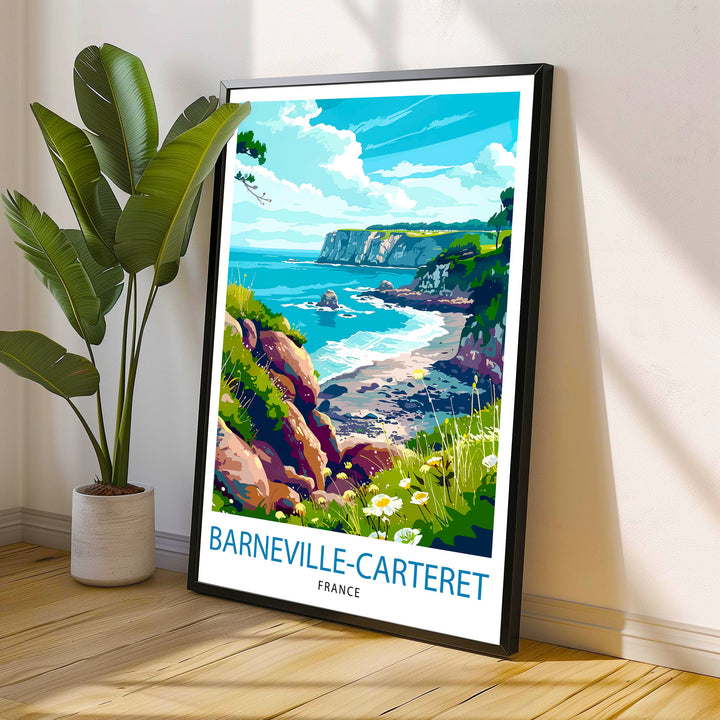 Barneville Carteret France Travel Print Wall Decor Wall Art Barneville-Carteret Wall Hanging Home Barneville Carteret Gift Art Lovers