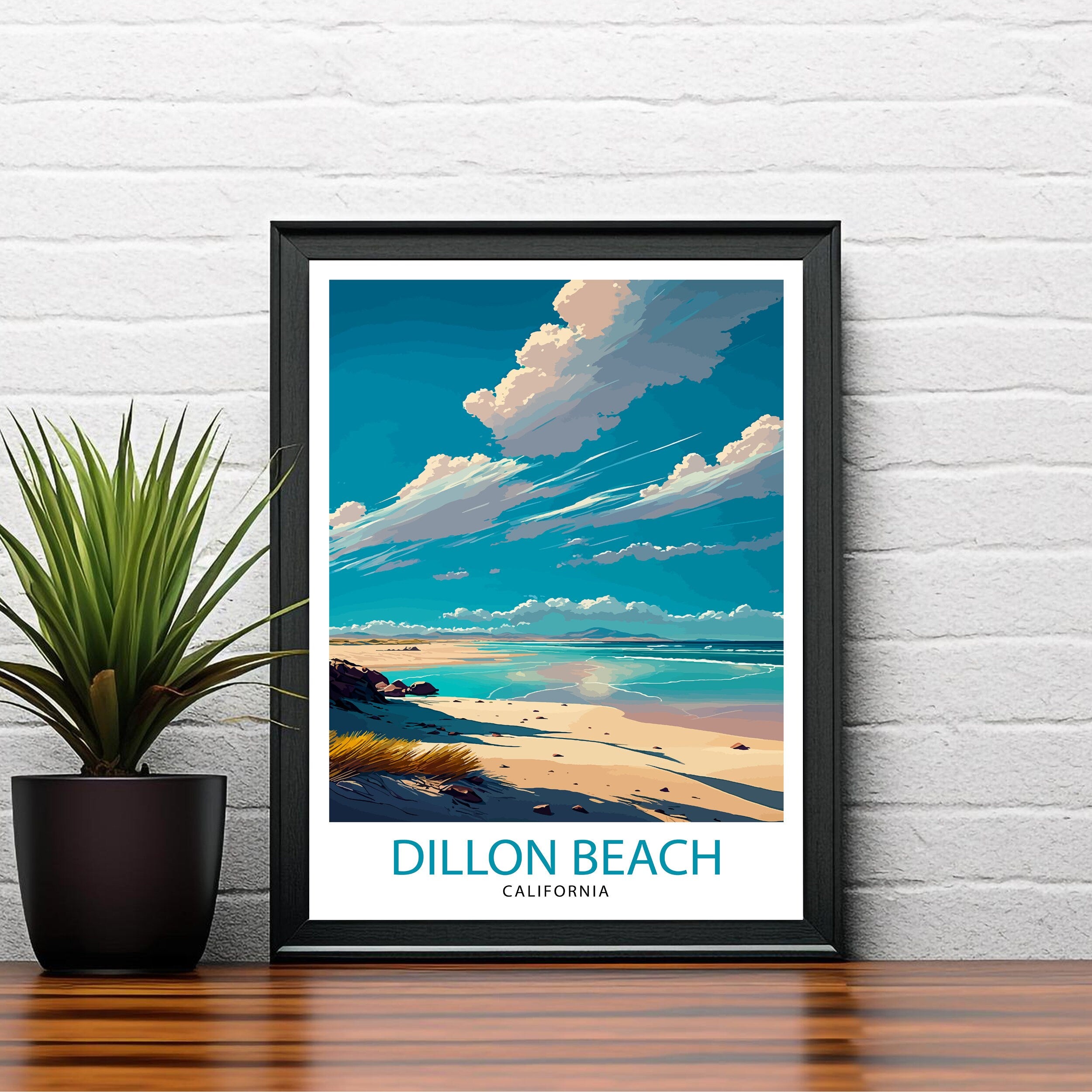 Dillon Beach California Travel Print, Coastal Wall Art
